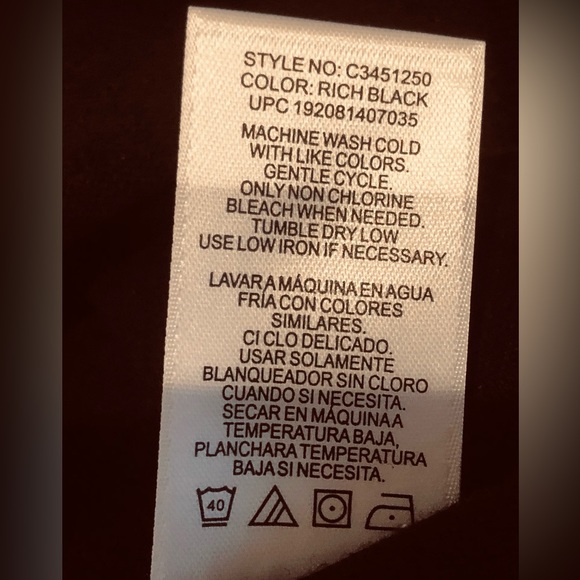 NWT VINCE CAMUTO blk sweater sz M Semi sheer Swiss dot sleeves Mock neck - Picture 6 of 8